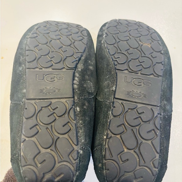 UGG Men’s Ascot Slippers in Black suede with UGGplush wool lining size 12 - Picture 7 of 8